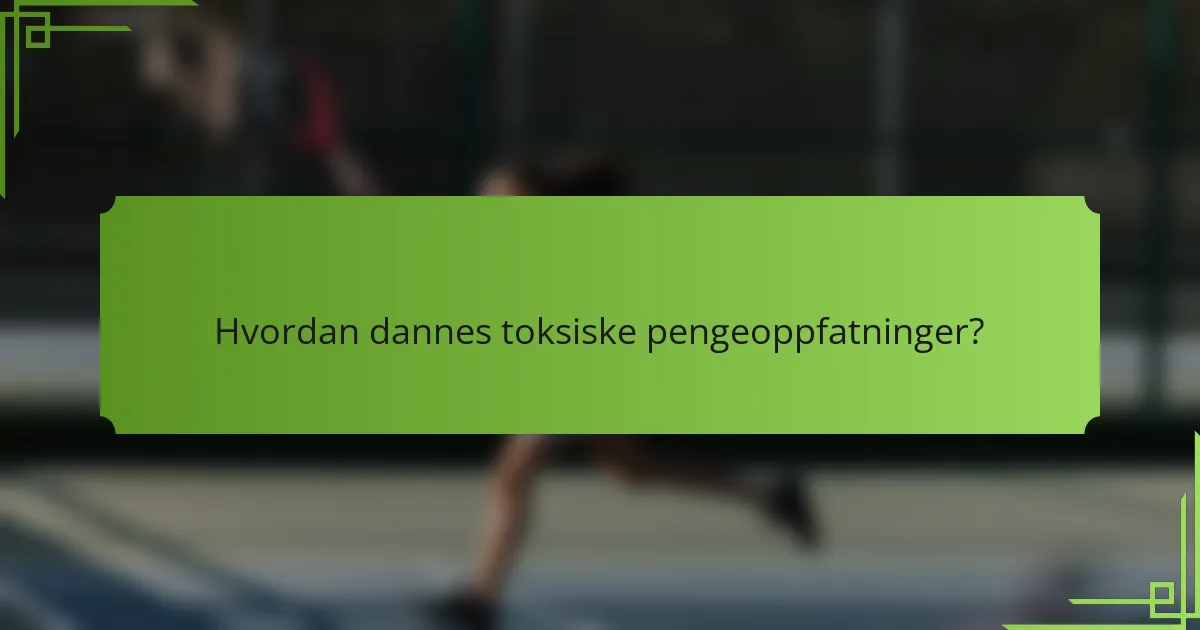 Hvordan dannes toksiske pengeoppfatninger?